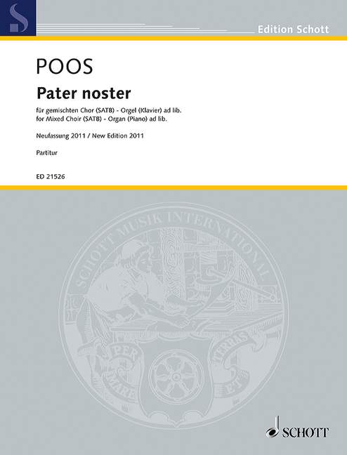 Pater noster (New edition, 2011) [score]