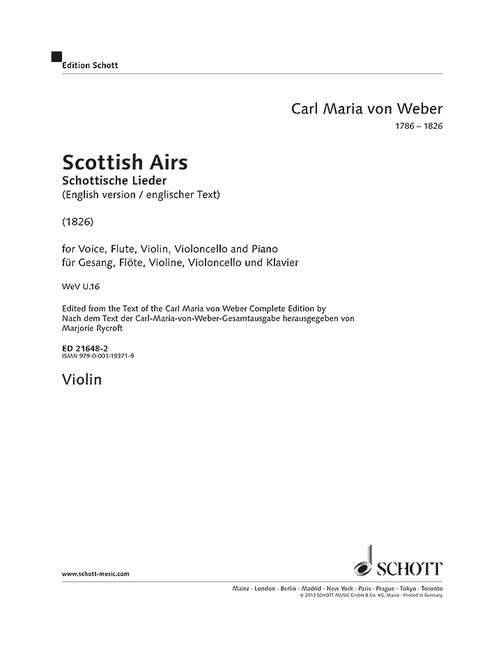 Scottish Airs WeV U. 16 [violin part]