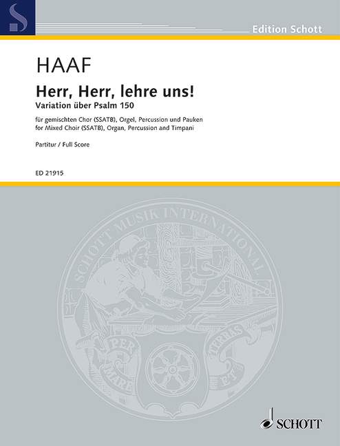 Herr, Herr, lehre uns! [score]