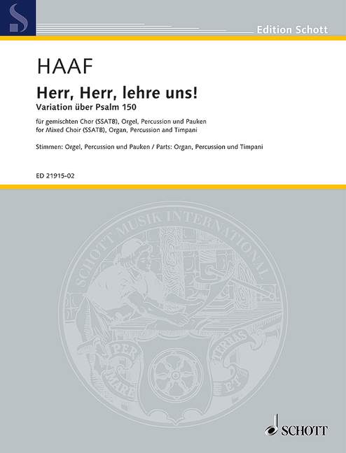 Herr, Herr, lehre uns! [set of parts]
