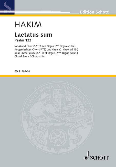 Laetatus sum [合唱楽譜]