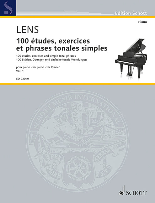 100 études, exercices et phrases tonales simples, vol. 1