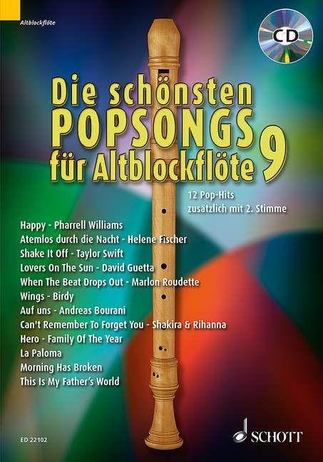 Die schönsten Popsongs für Alt-Blockflöte, vol. 9