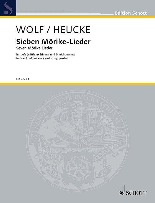 Sieben Mörike-Lieder [voice (medium voice) and string quartet]