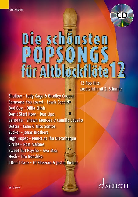 Die schönsten Popsongs für Alt-Blockflöte, vol. 12