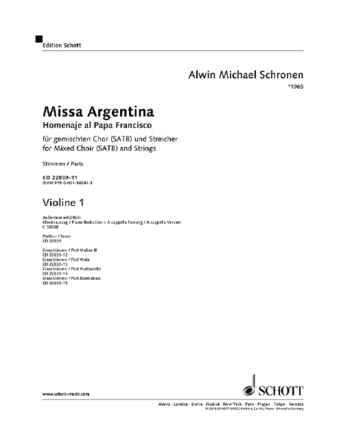 Missa Argentina [Violin 1 part]