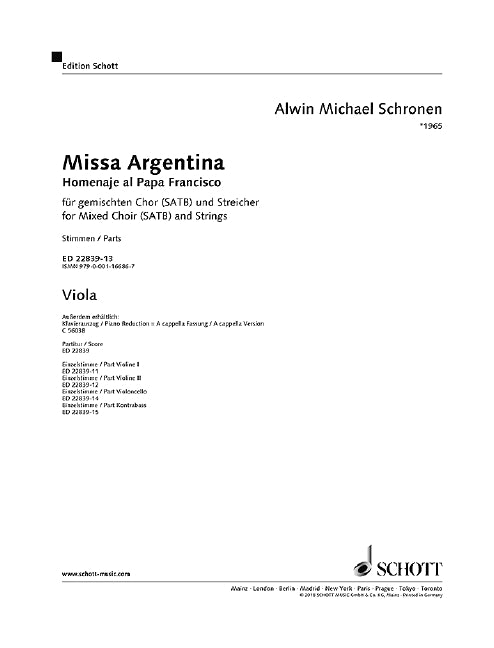 Missa Argentina [Viola part]