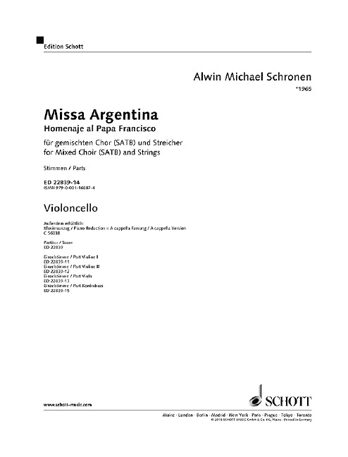 Missa Argentina [Cello part]