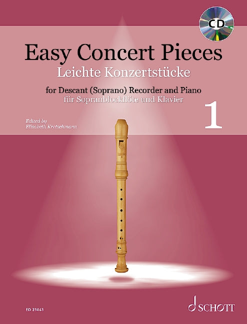 Easy Concert Pieces, vol. 1 [descant recorder and piano]