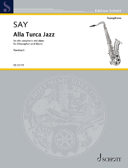 Alla Turca Jazz op. 5b [alto saxophone and piano]