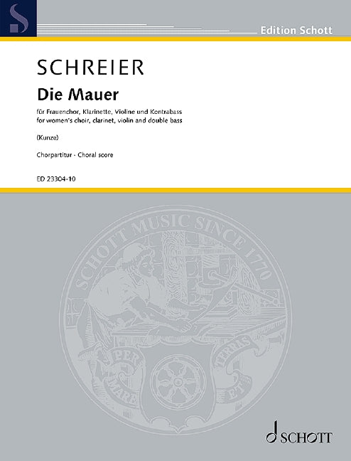 Die Mauer (Choral score)