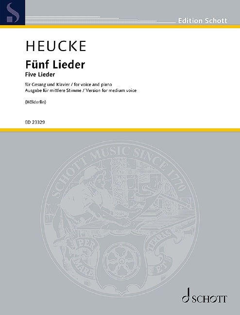 Fünf Lieder op. 99 (Medium voice and piano)