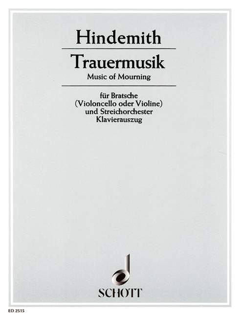 Trauermusik [piano reduction with solo part]