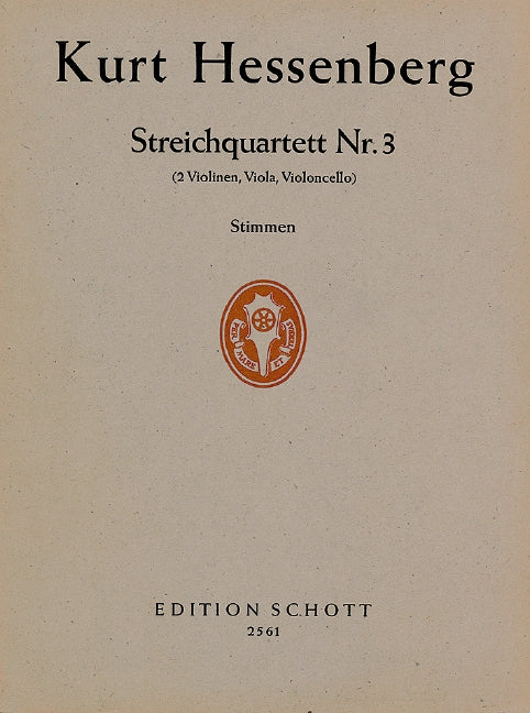 String quartet No. 3 op. 33 [set of parts]