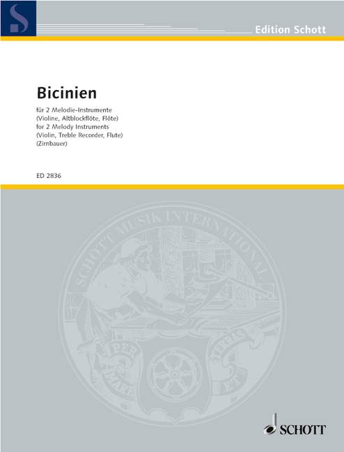 Bicinien [soprano recorder and violin (recorder)]