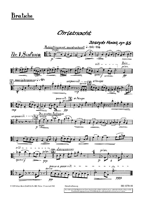 Christnacht op. 85 [separate part]