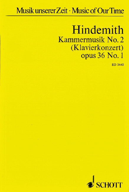 Kammermusik Nr. 2 op. 36/1 [study score]