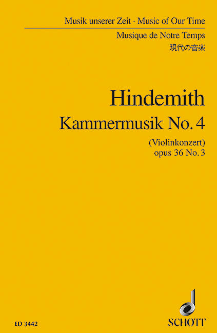 Kammermusik Nr. 4 op. 36/3 [study score]