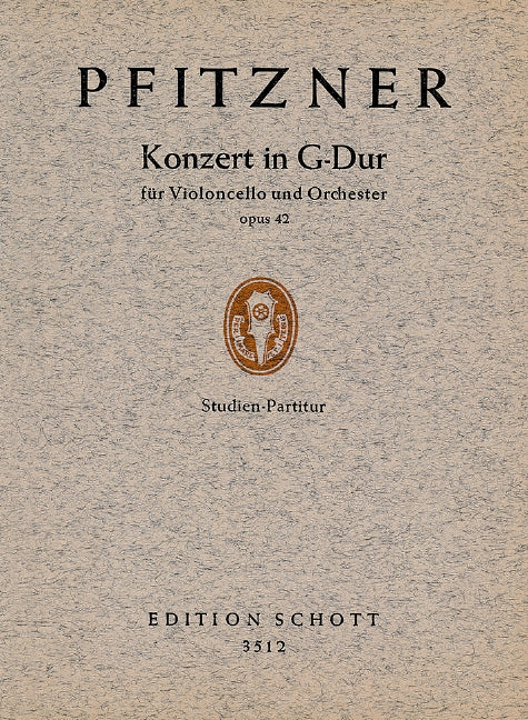 Konzert G-Dur op. 42 [study score]