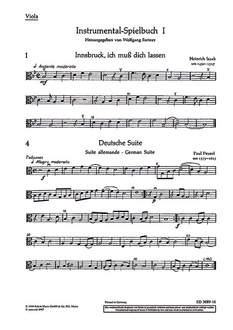 Instrumental-Spielbuch, vol. 1 [Viola part]