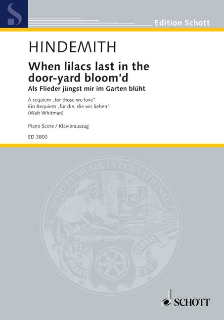 When lilacs last in the door-yard bloom'd [vocal/piano score]