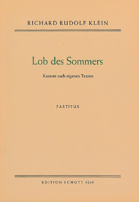 Lob des Sommers [score]