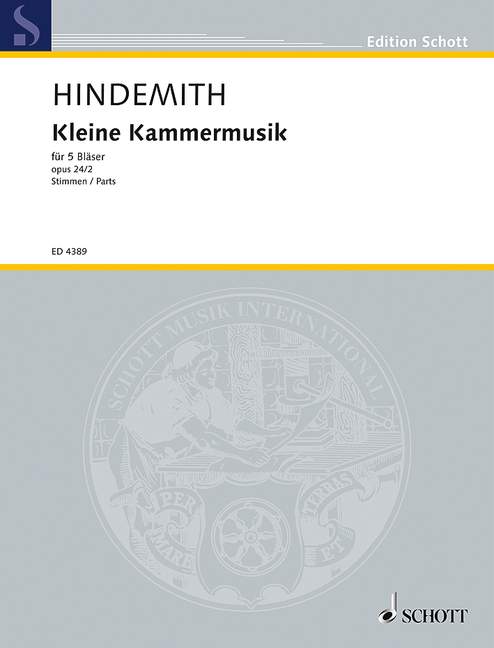 Kleine Kammermusik op. 24/2 [set of parts]