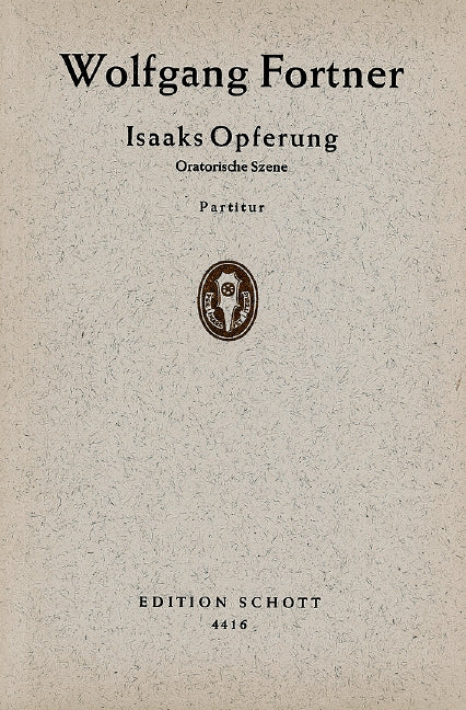 Isaaks Opferung [study score]