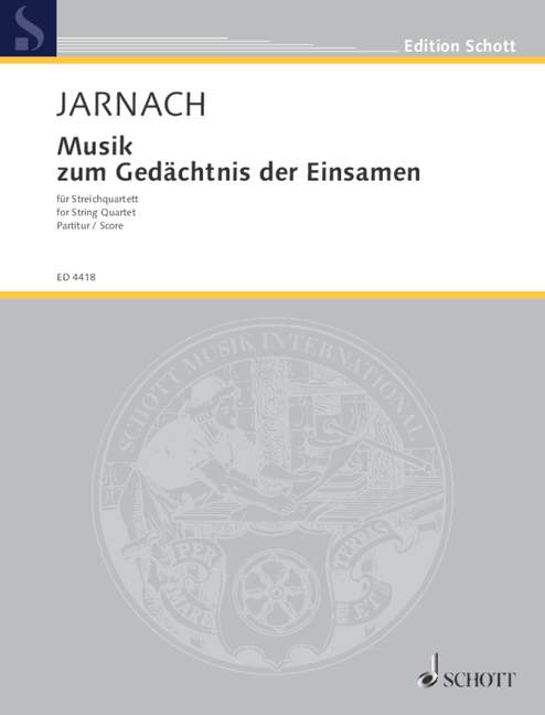 Musik zum Gedächtnis der Einsamen [study score]