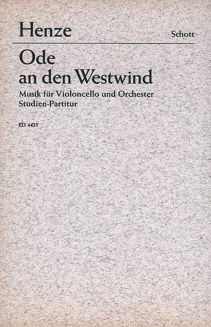 Ode an den Westwind [study score]