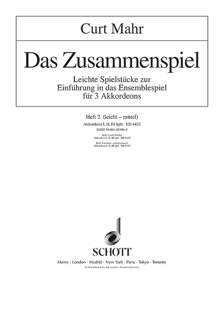 Das Zusammenspiel, Book 2