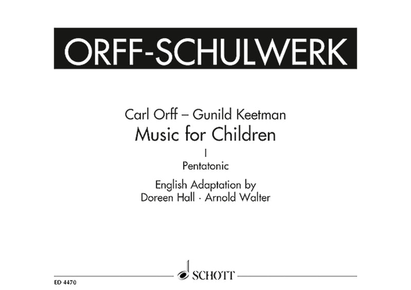 Music for Children (Hall/Walter校訂), vol. 1
