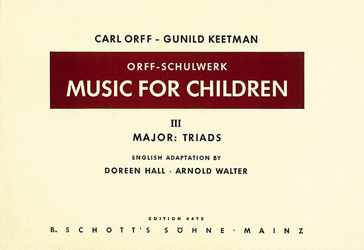 Music for Children (Hall/Walter校訂), vol. 3