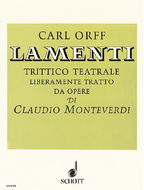 Lamenti (vocal/piano score)