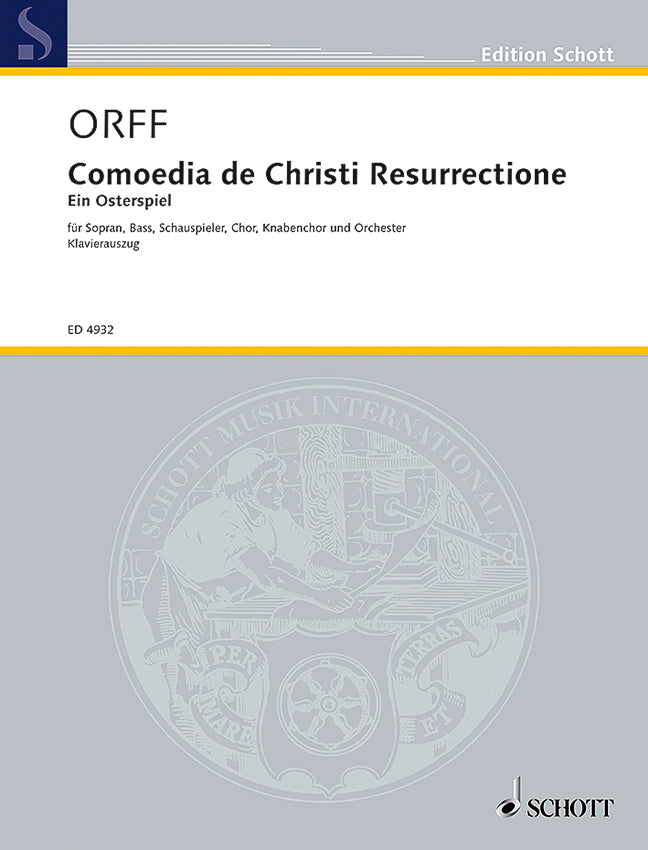 Comoedia de Christi Resurrectione (vocal/piano score)