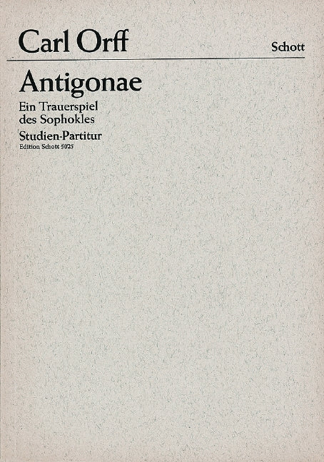 Antigonae [study score]