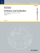 Sinfonien und Gaillarden [score and parts]