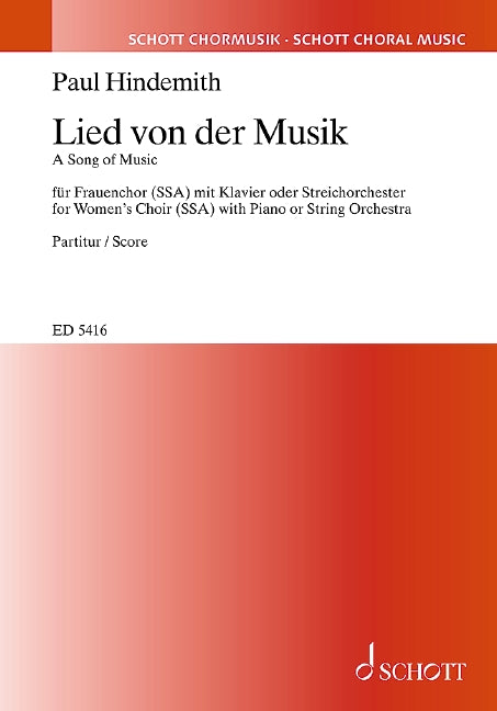 Lied von der Musik [score]