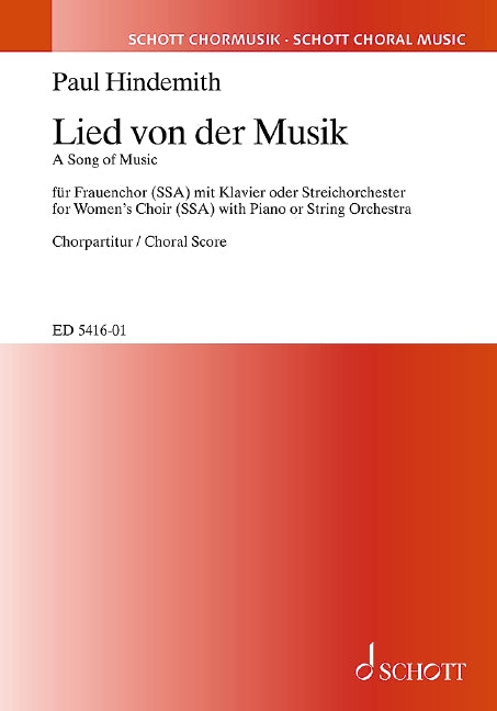 Lied von der Musik [合唱楽譜]