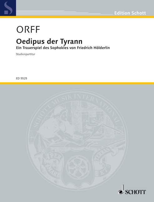 Oedipus der Tyrann [study score]