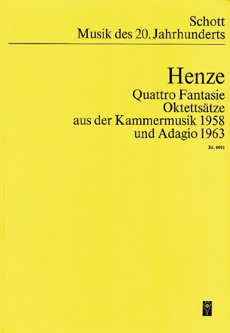 Quattro Fantasie [study score]