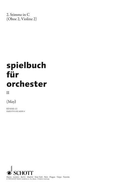 Spielbuch für Orchester, vol. 2 [2nd Part in C: Oboe II, Violin II part]
