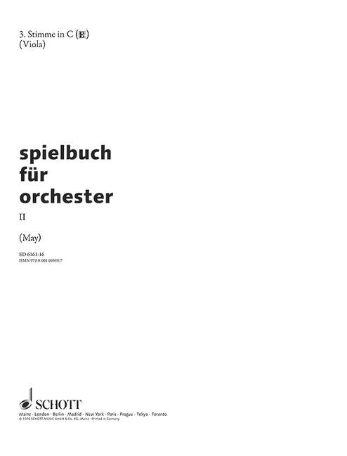 Spielbuch für Orchester, vol. 2 [3rd Part in C: Viola part]