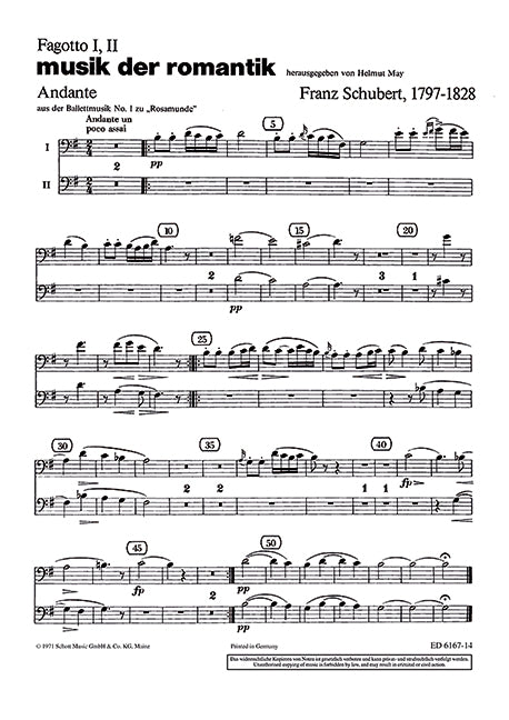Musik der Romantik [Bassoon I/II part]