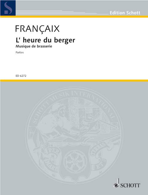 L'heure du berger (Flute, Oboe, 2 Clarinets, 2 Bassoons, French Horn, Trombone and Piano) [set of parts]