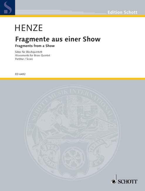 Fragmente aus einer Show [score]