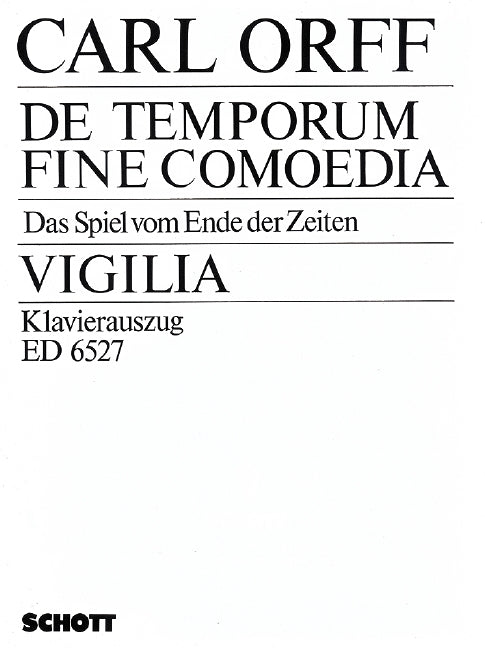 De temporum fine comoedia [vocal/piano score]