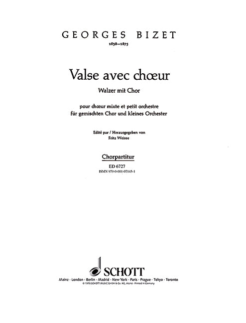 Valse avec choeur [合唱楽譜]