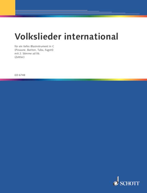Volkslieder international [lows wind instrument in C (bassoon, baritone, trombone, tuba), 2. voice ad libitum]