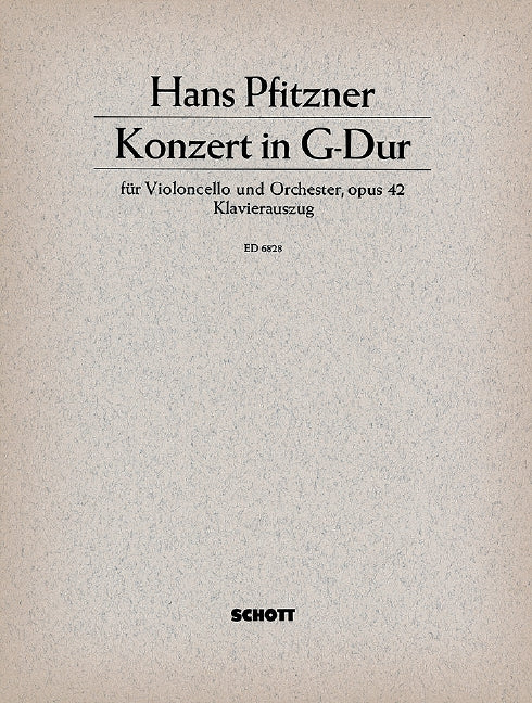 Konzert G-Dur op. 42 [piano reduction with solo part]